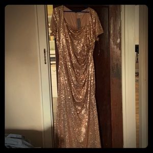 ASOS Curve floor length sequin dress